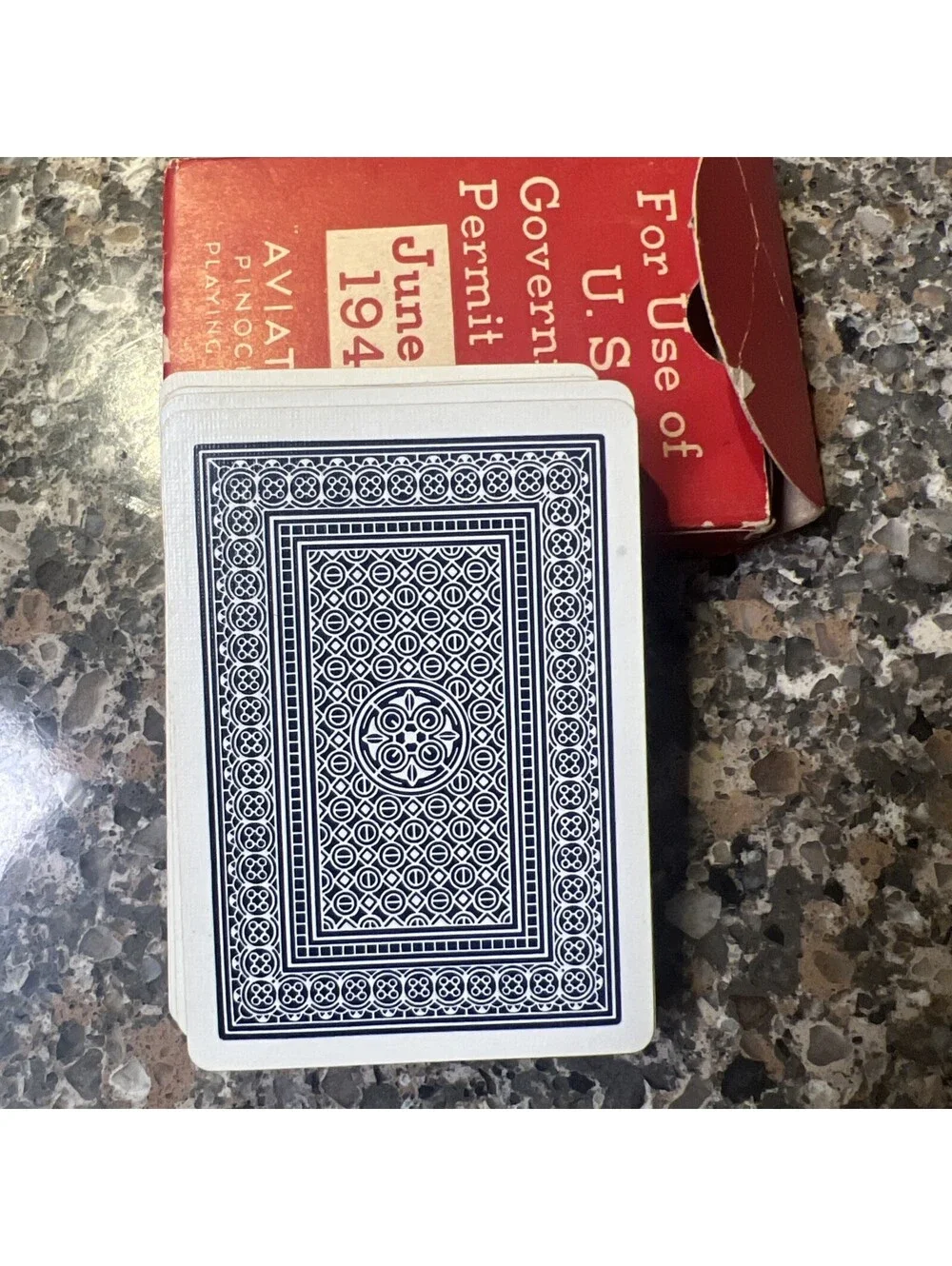 1952 US Government Playing Cards Permit No1 Military Issue Red Cross